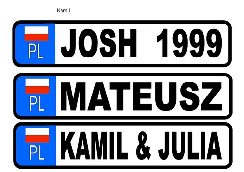 Novelty polish number plate - polish,