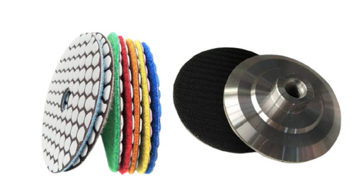 Diamond dry polishing pads - 4",